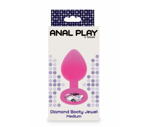 TOYJOY Diamond Booty Jewel Medium Silicone Plug with Gem Accent