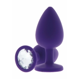 TOYJOY Diamond Booty Jewel Medium Silicone Plug with Gemstone Accent