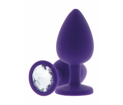 TOYJOY Diamond Booty Jewel Medium Silicone Plug with Gemstone Accent