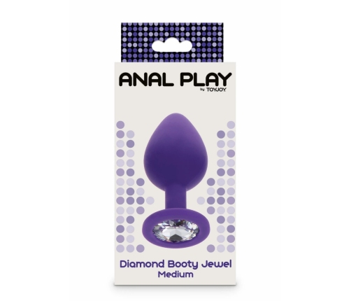 TOYJOY Diamond Booty Jewel Medium Silicone Plug with Gemstone Accent