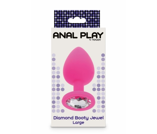 TOYJOY Diamond Booty Jewel Large Silicone Plug with Gemstone Accent