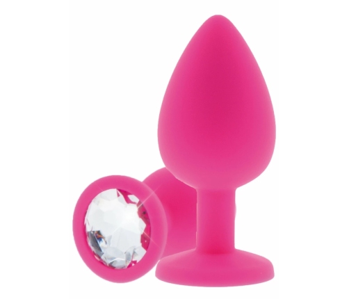TOYJOY Diamond Booty Jewel Large Silicone Plug with Gemstone Accent