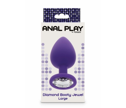 TOYJOY Diamond Booty Jewel Large Silicone Plug with Gemstone Accent