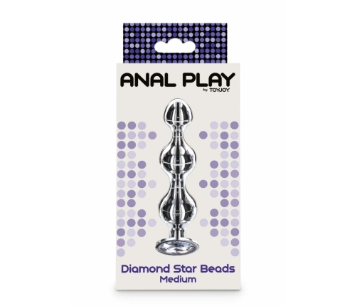 TOYJOY Diamond Star Beads Medium Aluminium Plug with Silver Jewel