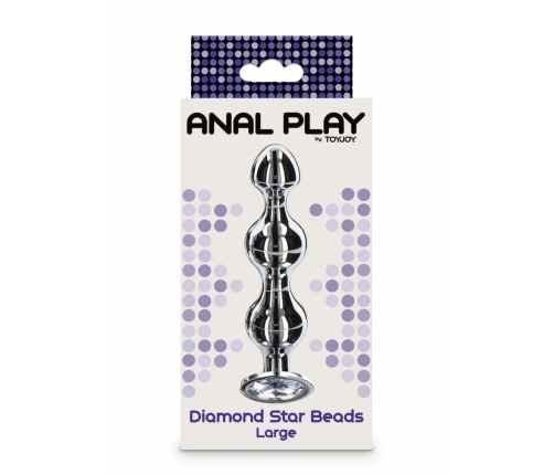 TOYJOY Diamond Star Beads Large Aluminium Plug with Silver Jewel