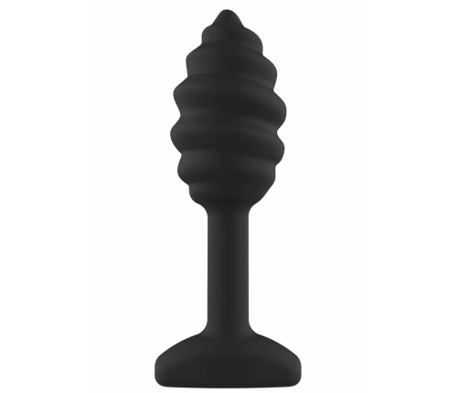 ToyJoy Swirl Plug Black 9.2 cm - Textured Silicone Anal Model