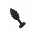 ToyJoy Swirl Plug Black 9.2 cm - Textured Silicone Anal Model