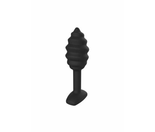 ToyJoy Swirl Plug Black 9.2 cm - Textured Silicone Anal Model