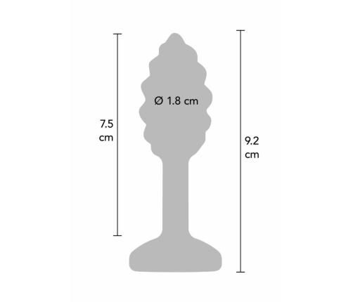 ToyJoy Swirl Plug Black 9.2 cm - Textured Silicone Anal Model