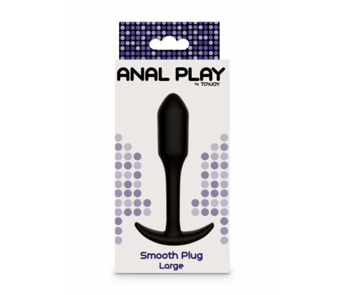 ToyJoy Smooth Plug Large Silicone Anal Model 12.2 cm Black