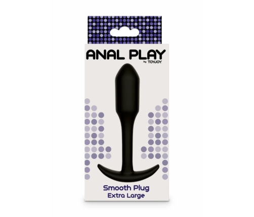ToyJoy Smooth Anal Plug XLarge Silicone Body-Safe 13.7cm Black