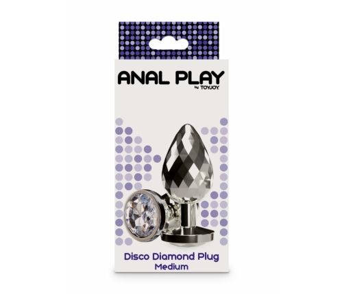 TOYJOY Disco Diamond Plug Medium Aluminium Faceted Gem Base