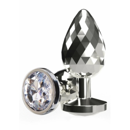TOYJOY Disco Diamond Plug Large Aluminum Gem Base Silver
