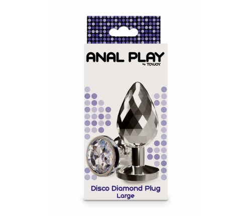 TOYJOY Disco Diamond Plug Large Aluminum Gem Base Silver