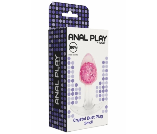 ToyJoy Crystal Plug Small Liquid Silicone Sparkling Base 7.5 cm