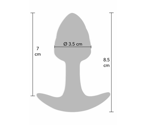 ToyJoy Crystal Plug Small Liquid Silicone Sparkling Base 7.5 cm