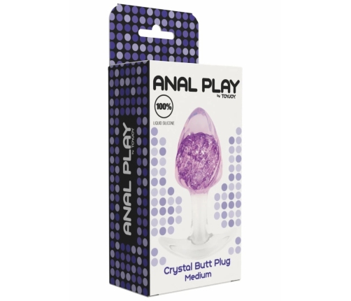 ToyJoy Crystal Plug Medium Liquid Silicone Glam Look 8713221845078