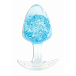 ToyJoy Crystal Large Plug - Liquid Silicone, Crystal Accent, Wide Base ToyJoy Crystal Large Plug - Liquid Silicone, Crystal Accent, Wide Base