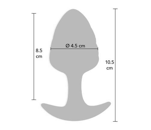 ToyJoy Crystal Large Plug - Liquid Silicone, Crystal Accent, Wide Base