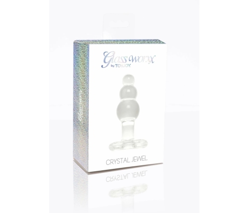 TOYJOY GLASS WORXX Crystal Anal Jewel - Glass Plug with Flared Base