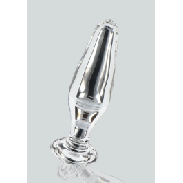 TOYJOY GLASS WORXX Star Sparkler - Glass Plug, Tapered, Clear