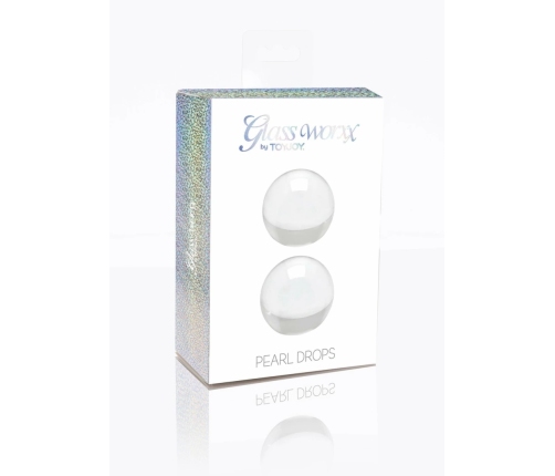 TOYJOY GLASS WORXX Pearl Drops Weighted Kegel Training Balls Glass