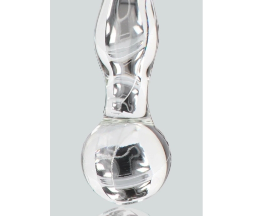 TOYJOY GLASS WORXX Sparkle Wand - Glass Intimate Massager, Wavy Design