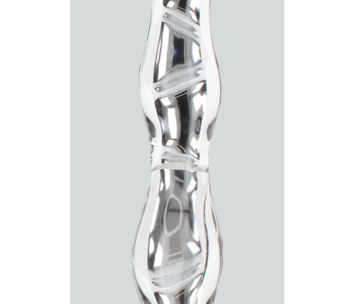 TOYJOY GLASS WORXX Sparkle Wand - Glass Intimate Massager, Wavy Design