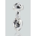 TOYJOY GLASS WORXX Stargazer Glass Plug Medium Clear