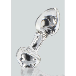 TOYJOY GLASS WORXX Stargazer Glass Plug Medium Clear