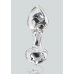 TOYJOY GLASS WORXX Stargazer Glass Plug Medium Clear