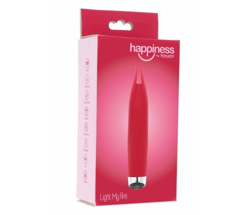 ToyJoy SMILE Light My Fire Vibrator USB Silicone Dual-Tip Pink 8713221821577