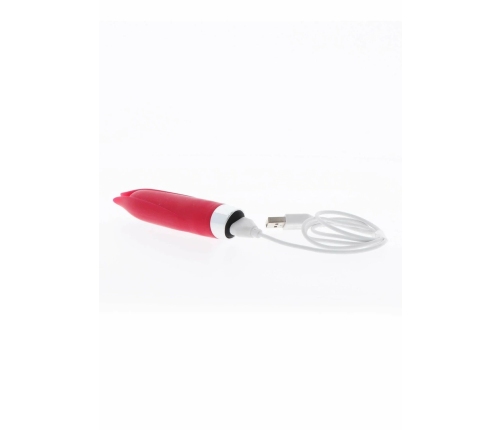 ToyJoy SMILE Light My Fire Vibrator USB Silicone Dual-Tip Pink 8713221821577