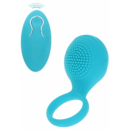 ToyJoy Tickle Brush C-Ring Vibrating Silicone Intimate System Black