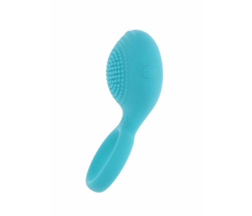 ToyJoy Tickle Brush C-Ring Vibrating Silicone Intimate System Black