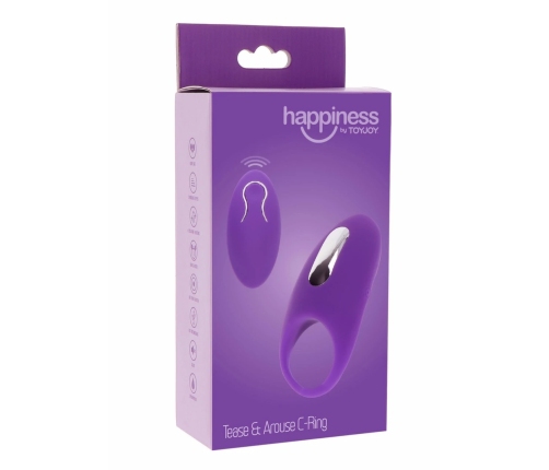 ToyJoy Tease & Arouse C-Ring Silicone Vibrating Ring Black