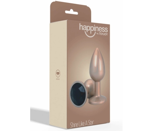 ToyJoy HAPPINESS Shine Like A Star Plug Silicone Gemstone Base Black S