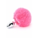 ToyJoy HAPPINESS Enchanting Bunnytail Aluminum Plug with Faux Fur Tail Silver