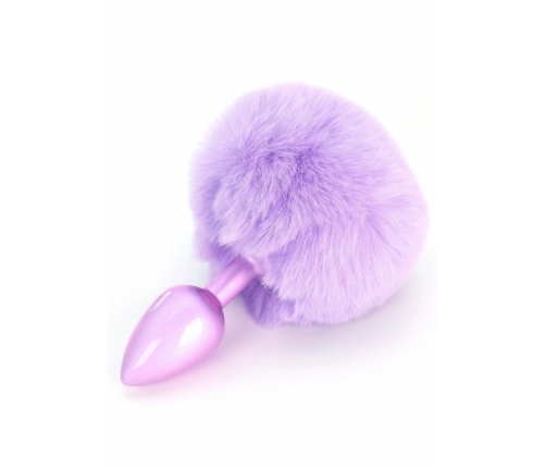 ToyJoy HAPPINESS Enchanting Bunnytail Aluminum Plug with Faux Fur Tail Silver