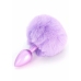 ToyJoy HAPPINESS Enchanting Bunnytail Aluminum Plug with Faux Fur Tail Silver