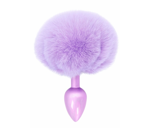 ToyJoy HAPPINESS Enchanting Bunnytail Aluminum Plug with Faux Fur Tail Silver