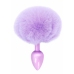 ToyJoy HAPPINESS Enchanting Bunnytail Aluminum Plug with Faux Fur Tail Silver