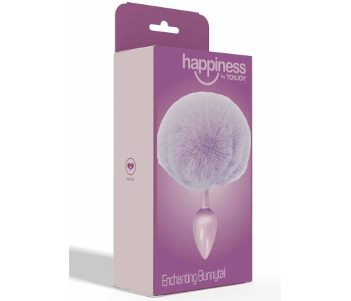 ToyJoy HAPPINESS Enchanting Bunnytail Aluminum Plug with Faux Fur Tail Silver