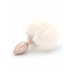 ToyJoy HAPPINESS Enchanting Bunnytail Aluminum Plug with Faux Fur Tail Silver