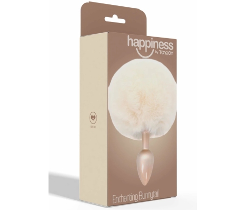 ToyJoy HAPPINESS Enchanting Bunnytail Aluminum Plug with Faux Fur Tail Silver