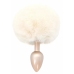 ToyJoy HAPPINESS Enchanting Bunnytail Aluminum Plug with Faux Fur Tail Silver