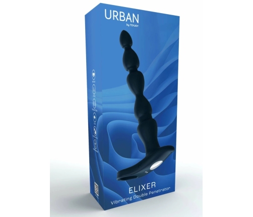ToyJoy Elixer Vibrating Double Penetrator Flexible Beaded System Black