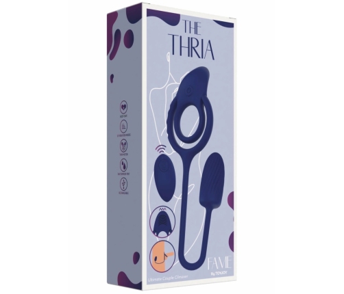 TOYJOY Fame The Thria Ultimate Couple Climaxer Silicone Ring, Black