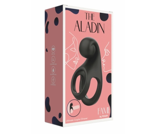 TOYJOY The Aladin Ultimate Couple Ring Rechargeable Silicone Black