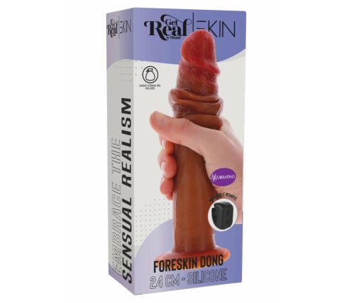 ToyJoy Foreskin Dong Vibrating Silicone 24 cm Dual Density Remote-Controlled
